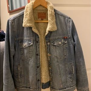 Lucky Brand Jean jacket w/ wool lining :)